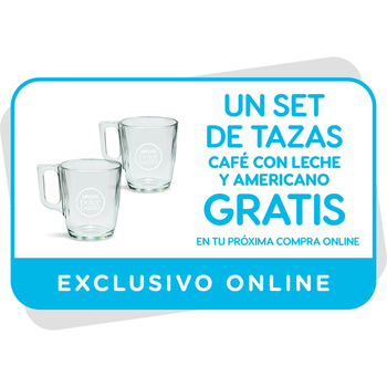 Vale para dos tazas de café con leche y americano gratis en tu próxima compra online