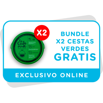 VALE POR UN PACK DE 2 CESTAS VERDES GRATIS EN TU PRÓXIMA COMPRA EN LA TIENDA ONLINE